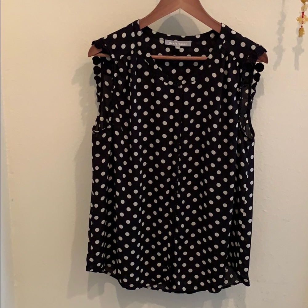 Polka dot sleeveless top
